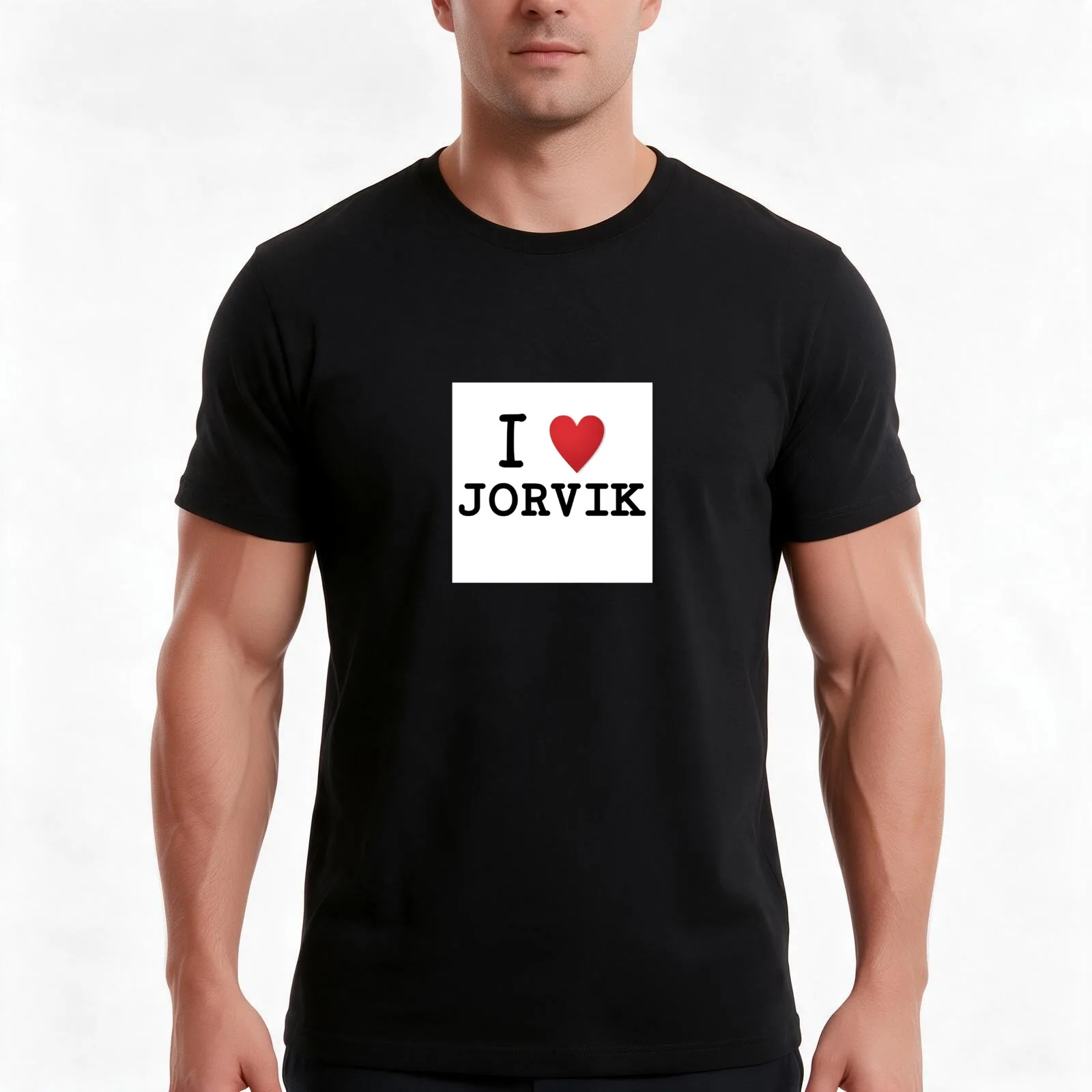 I heart Jorvik T-Shirt, Summer Casual Cotton Tee, Oversized Streetwear Tops, Vintage Graphic Print, Loose Fit Short Sleeve