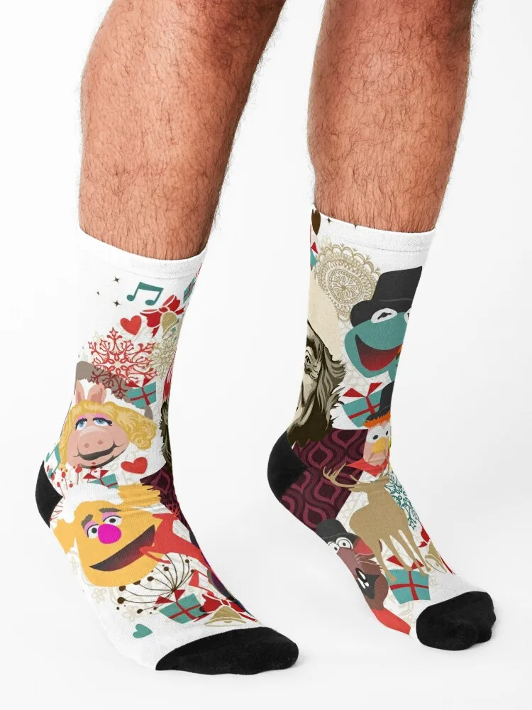 The Muppet Christmas Carol Socks colored warm winter christmass gift sport Boy Child Socks Women's