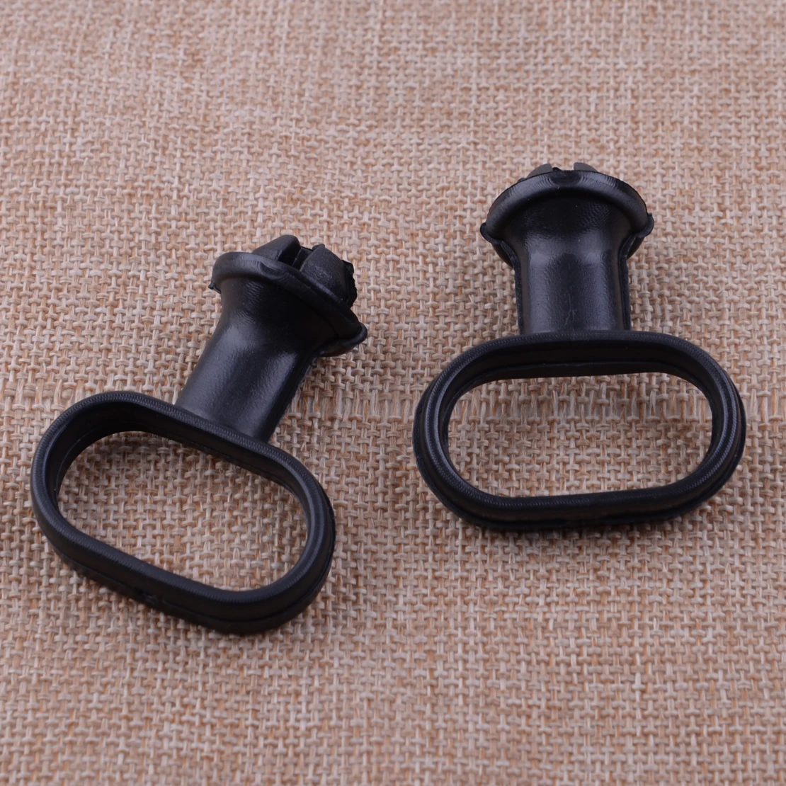 CITALL 4Pcs Universal Black Rubber Front Mudguard Speedometer Cable Guide Holder for Motorcycle 5.5x4.1 cm