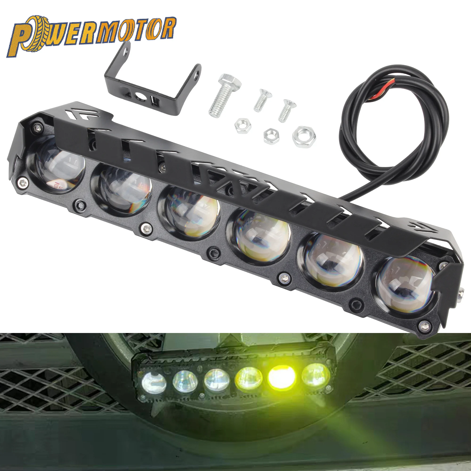 

Universal Motorcycle 6 Lens Lights Led Spotlights Front Headlight Car Auxiliary High Bright Modification parts