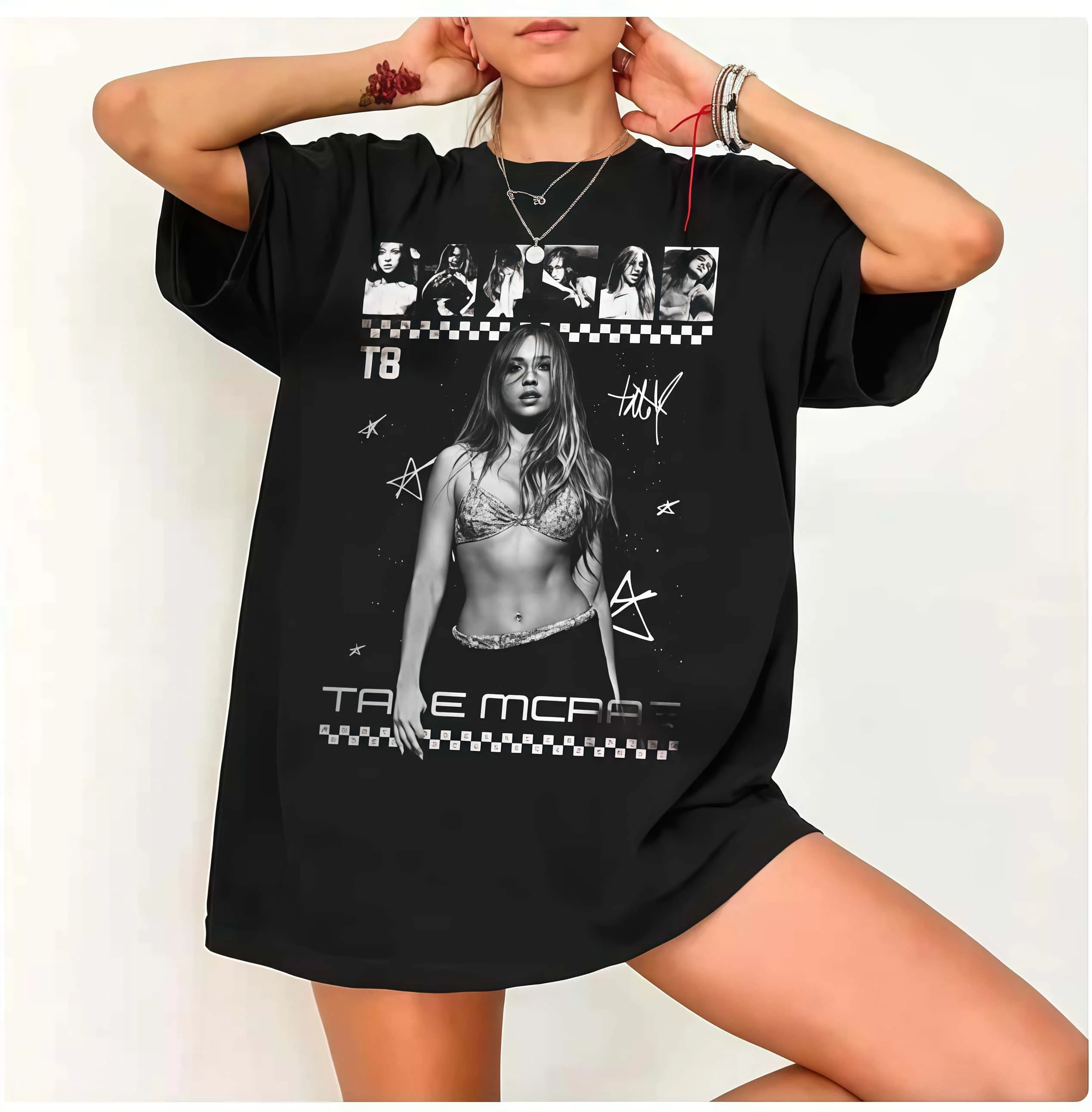 Tate McRae Miss Possessive Tour Shirt 2026 Pop Singer Concert Tee Think Later T-shirt Summer Men Women Cotton T-shirt Street Y2K