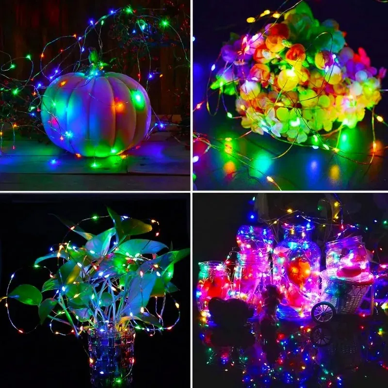 Outdoor Solar String Lights LED Waterproof Copper Wire Xmas Garden Party Decor