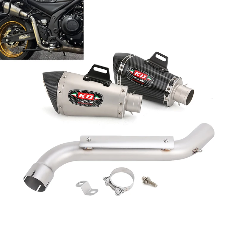 Per Voge 625DS DS625X 2025 2026: Tubo di Scarico Centrale per Moto con Terminale Silenziatore Slip-On da 51mm e DB Killer, Sistema in Acciaio Inossidabile