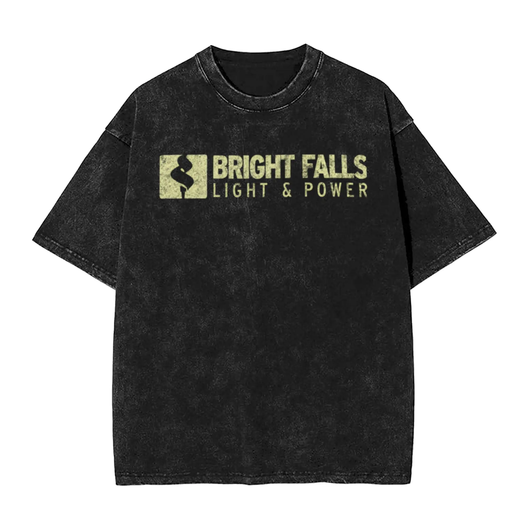 Bright Falls Light   Power (Grunge) Classic Chic A Vintage Oversized Cotton T-Shirts