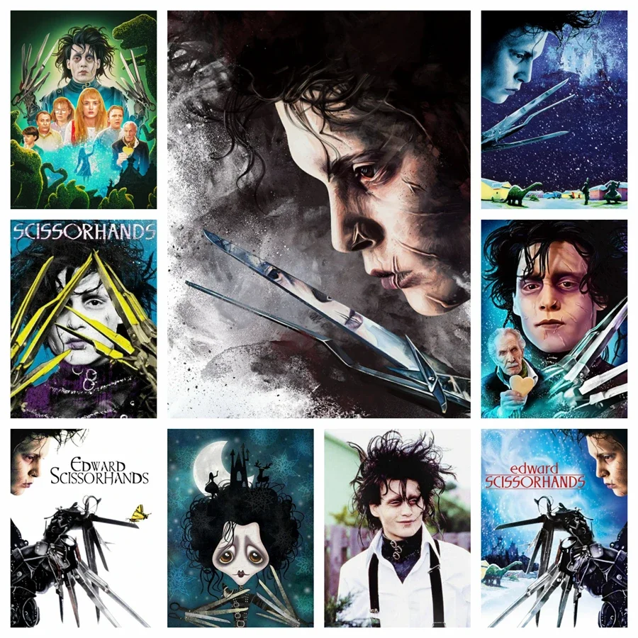 Fantasy Love Movie Edward Scissorhands Diamond Painting Kit Cross Stitch Wall Art Picture Full Round Drills Gift Home Decor