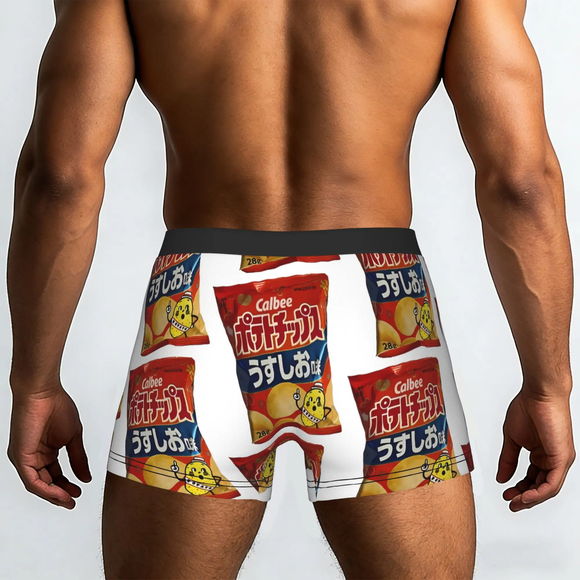 Calbee Potato Chips Japan C-Calbee Underpants Homme Panties Men's Underwear Ventilate Shorts Boxer Briefs
