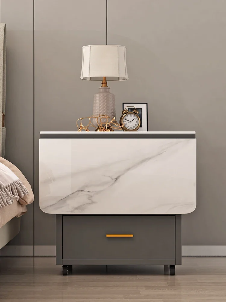

rock slab, movable and foldable small unit bedroom, bedside cabinet
