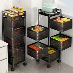 Floor Multi-layer Storage Rack Kitchen Bathroom Shelves Multi-functional Appliance Storage Rack Living Room Storage Racks