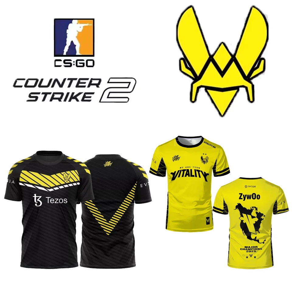 Zywoo جيرسي حيوية بطل تي شيرت 2025 جديد CS2 Esports نادي المهنية اللاعبين التدريب موحدة المتضخم ألعاب المشجعين #1