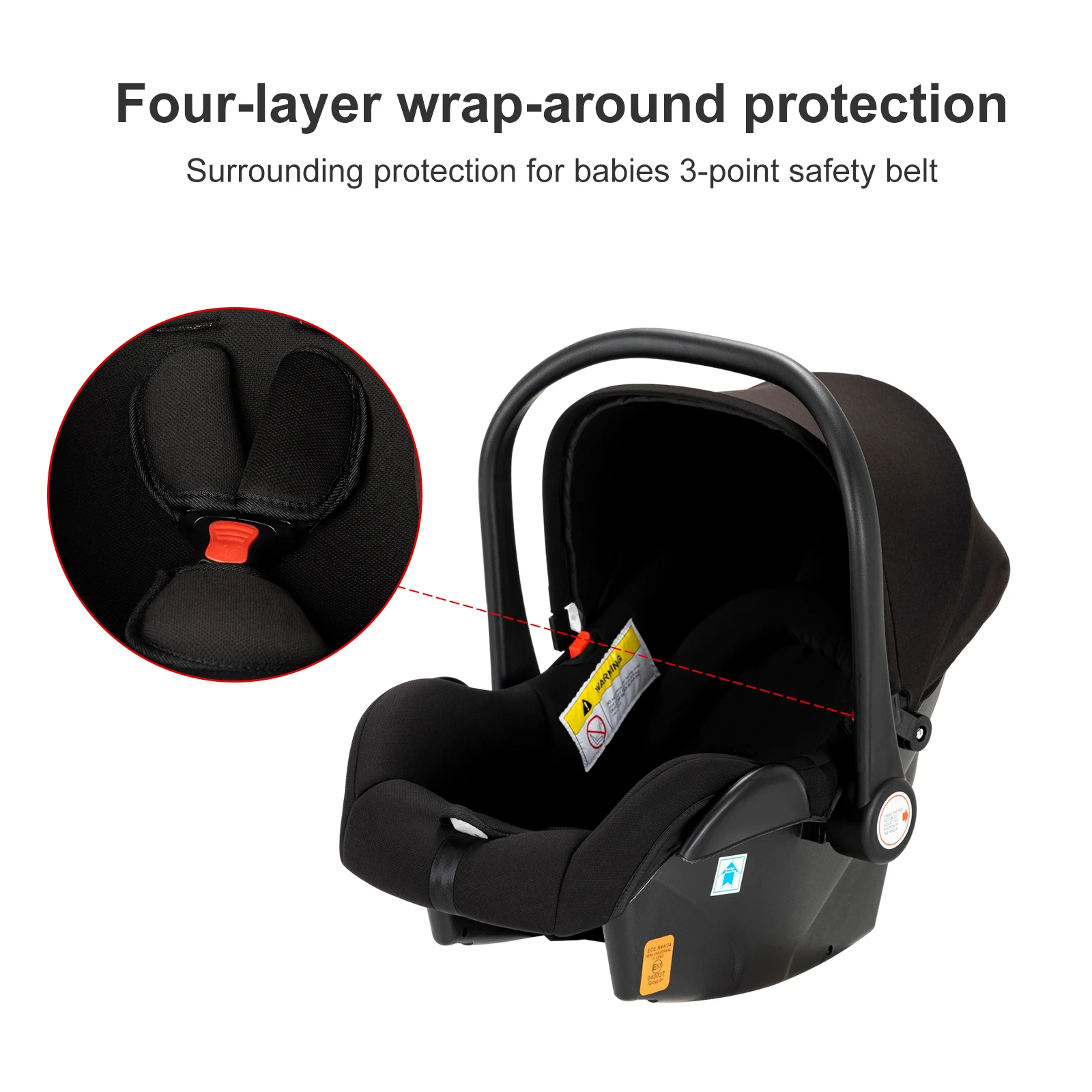Sedili per neonati Cestino portatile per neonati con base Cestino porta neonati ISOFIX Bambini Madre-Bambini Luce Neonato Multifunzionale
