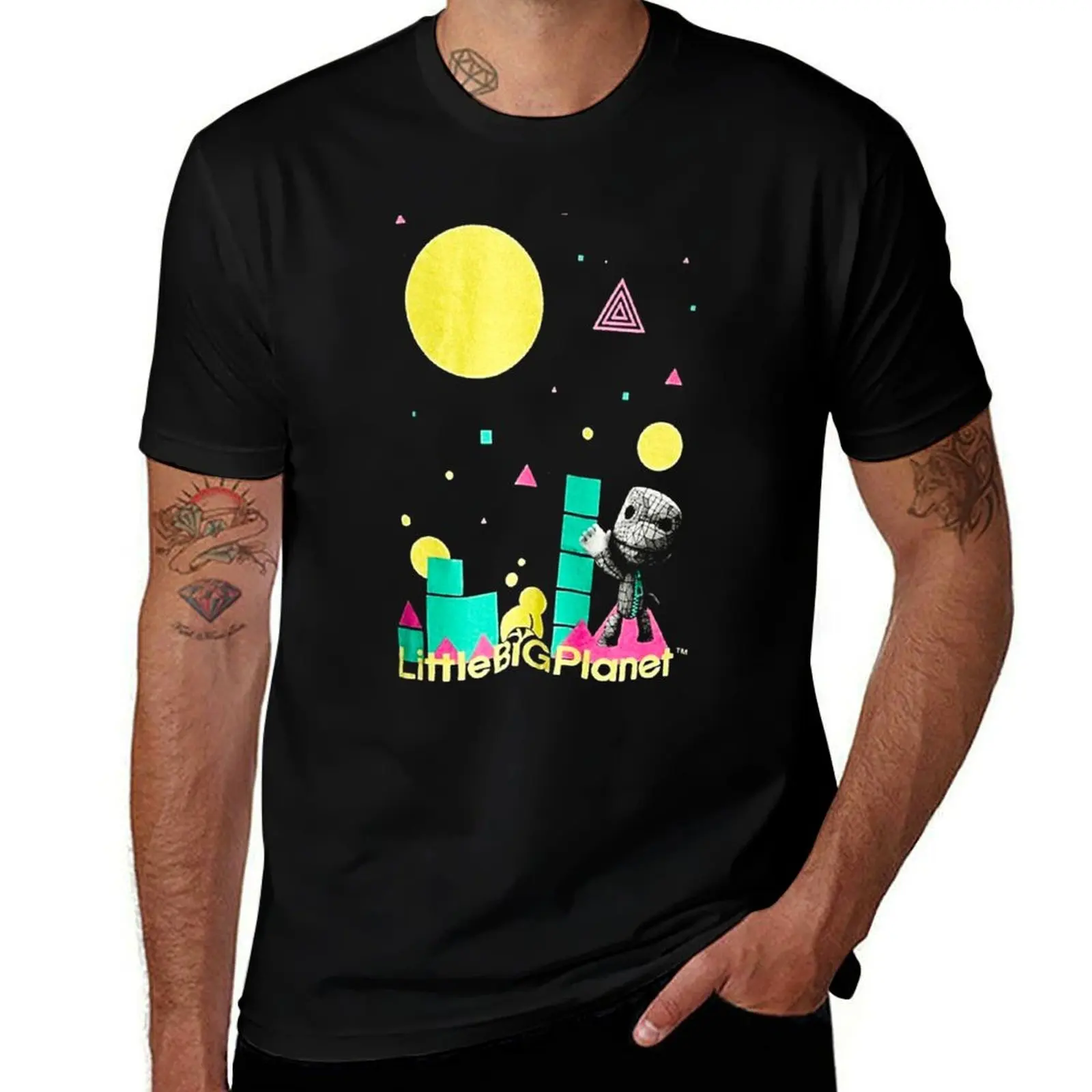 Little Big Planet Game T-Shirt Retro Style Print Casual Top T-Shirt