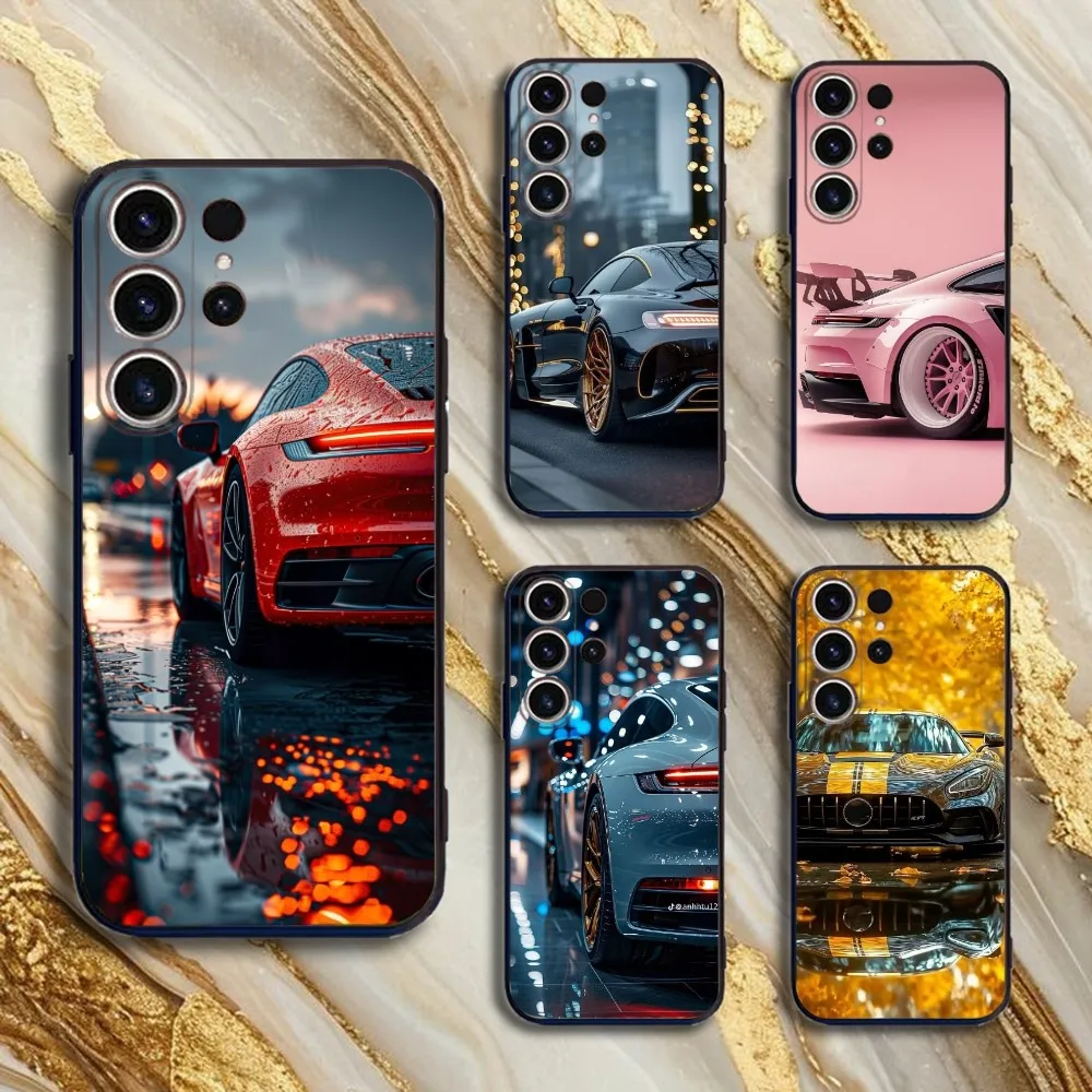 

cool sports car Phone Case For SamsungS25,24,21,22,23,30,Ultra,20,Plus,Fe,Lite,Note,10,9,5G Black Cover