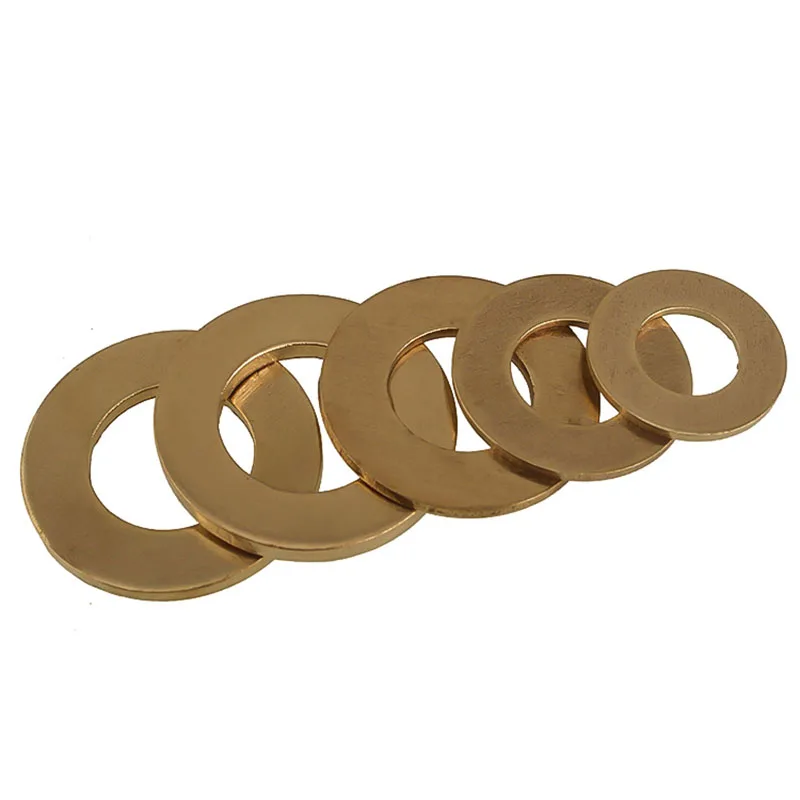 GB97 Solid Brass Flat Washer M2-M24 Corrosion-Resistant Copper Shim Plumbing Electrical Machinery Hardware Brass Gasket - Image 3