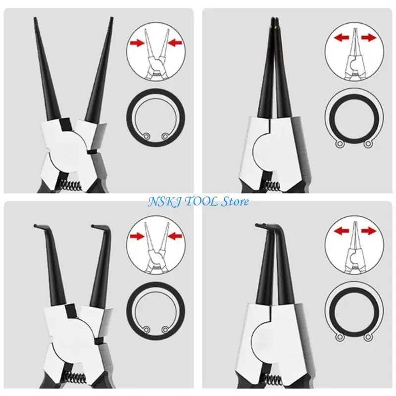 

L8RC Efficient 7Inch Retaining Ringed Pliers Circlip Plier For Precise Work