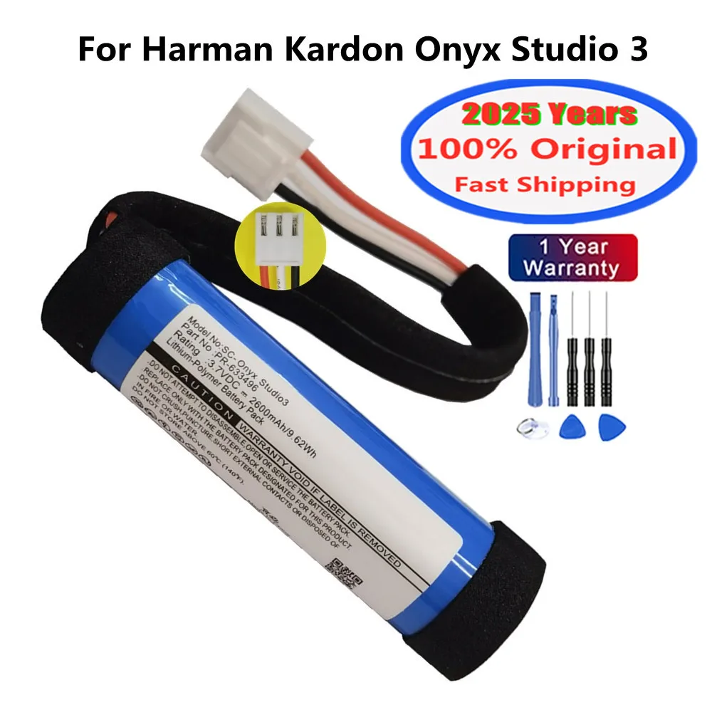 2025 Years Studio3 Original Battery For Harman Kardon Onyx Studio 3 Special Edition Bluetooth Audio Batteria 2600mAh