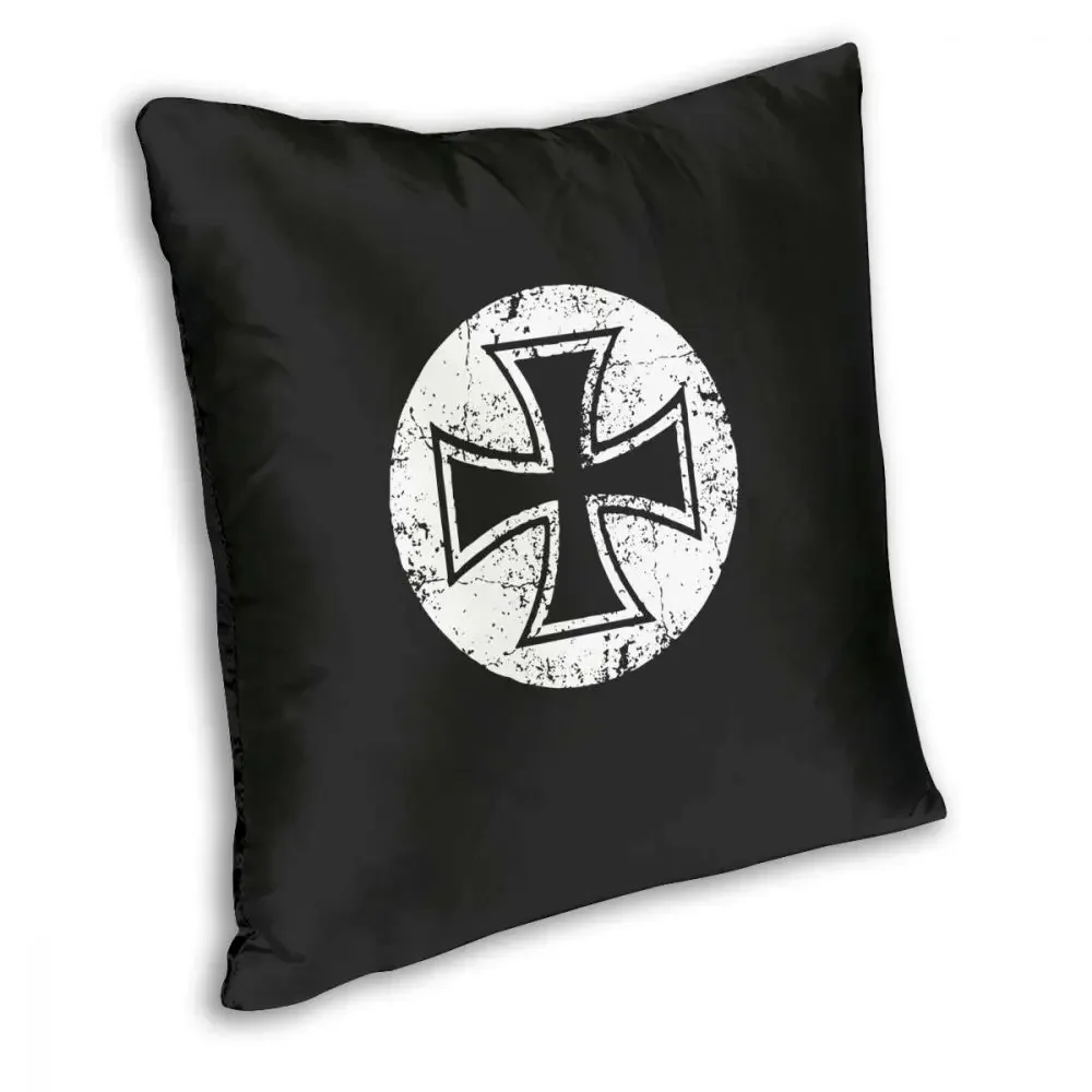 German Iron Cross Templar Knight Throw Pillow Cover Polyester Throw Pillow Germany Flag Custom Cushion Covers