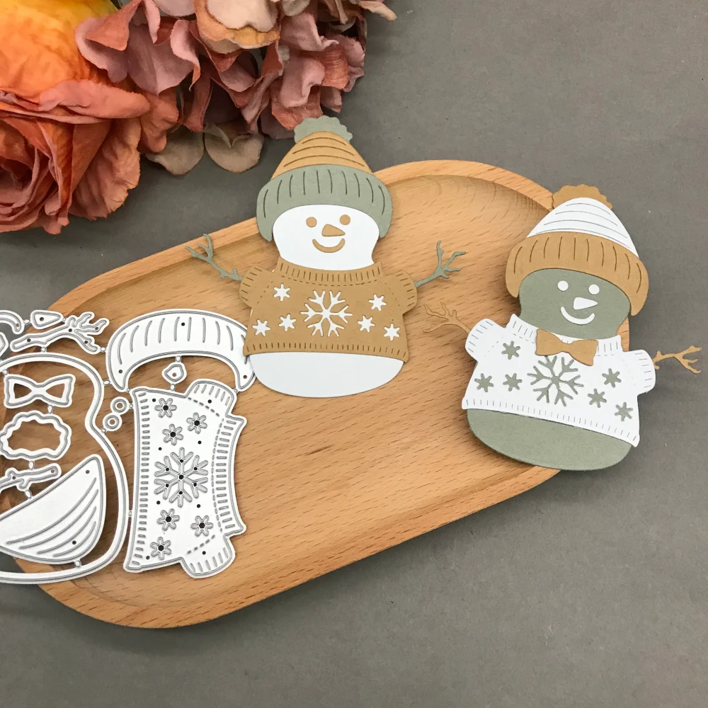 

Cute Snowman Metal Cutting Dies Stencils For DIY Scrapbooking Decorative Embossing Handcraft Die CutsTemplate