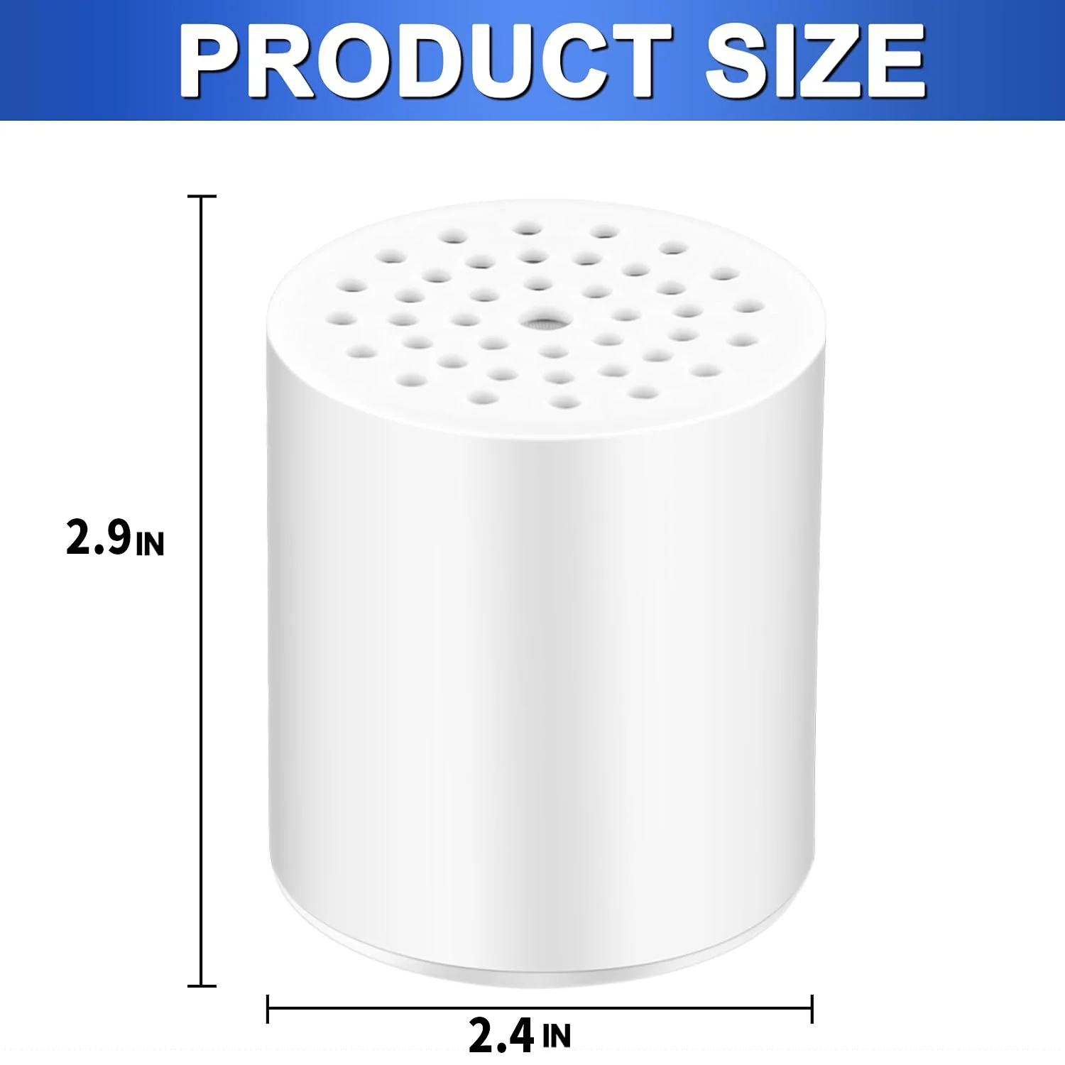 4 عبوات من فلتر الدش البديل لمرشح الدش المكون من 20 مرحلة، عبوة فلتر رأس الدش مع استبدال رأس الدش فيتامين C #2