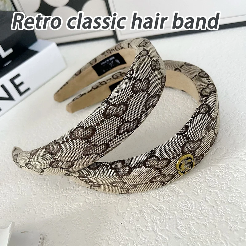 

Vintage 2.5cm Wide Fabric Headband for Women - Classic Volumizing Hairband, Premium Hair Accessories for Skincare & Party