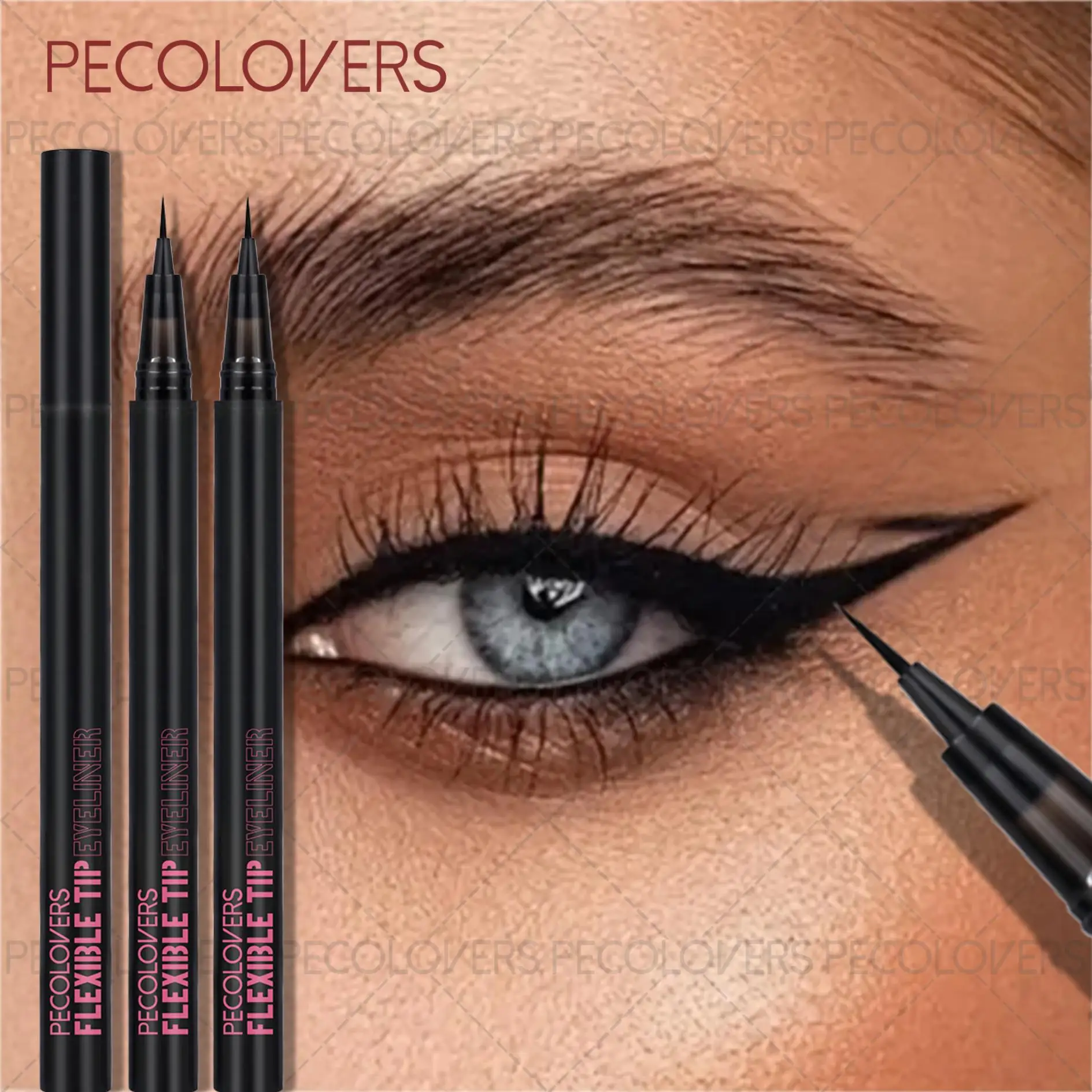3pcs Ultra-Fine Eyeliner Eyeliner Liquid,Quick-Drying,ปากกาอายไลเนอร์,ยาวนาน,กันน้ําอายไลเนอร์STICK