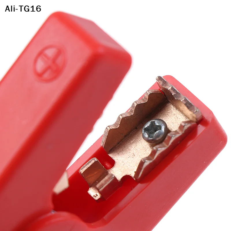 【A11】2Pcs( Black+Red) 2026 New Large 100A Crocodile Alligator Clips Car Battery Chargers Insulated Clamps