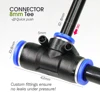 Lue's House Black 8mm PE Hose 20cm Flexible Nozzle Misting Watering System 45/60/80/100W Self-priming Pump Adjustable Sprayer Kit for Garden - Thumbnail Image 3
