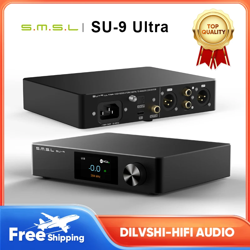 

SMSL SU-9 Ultra Hi-res MQA-CD DAC AKM AK4191 AK4499EX MQA Full Decoding PCM768 DSD512 Bluetooth LDAC + Remote Control SU9 Ultra