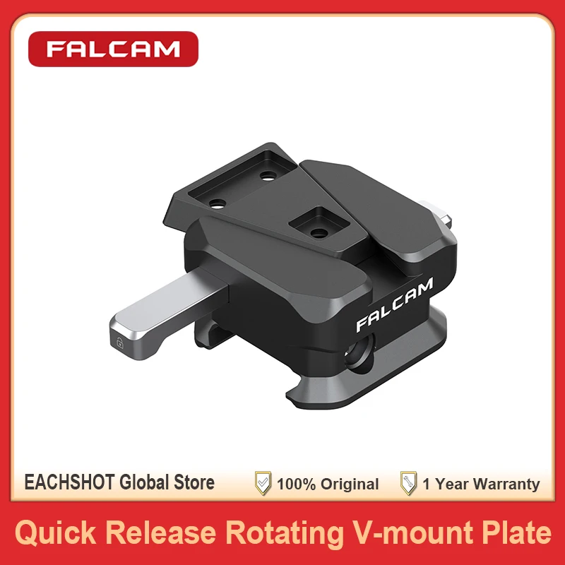 Placa giratória de liberação rápida FALCAM F22 para bateria de montagem em V compatível com gaiola de câmera F22 Acessórios de fotografia compactos