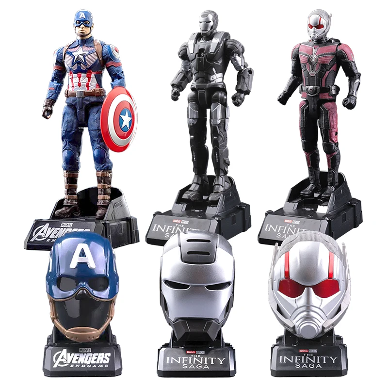 Marvel Iron Man Actionfigur Verformbares Spielzeug MK85 Captain America Gelenke Mobilität Kopfförmige Statue Modell Puppe Kinder Geschenke Spielzeug