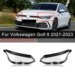 Headlight Cover For Volkswagen Golf 8 2021-2023 Transparent Headlamp Shell Car Accessories Plexiglass Lens Cover Replacement
