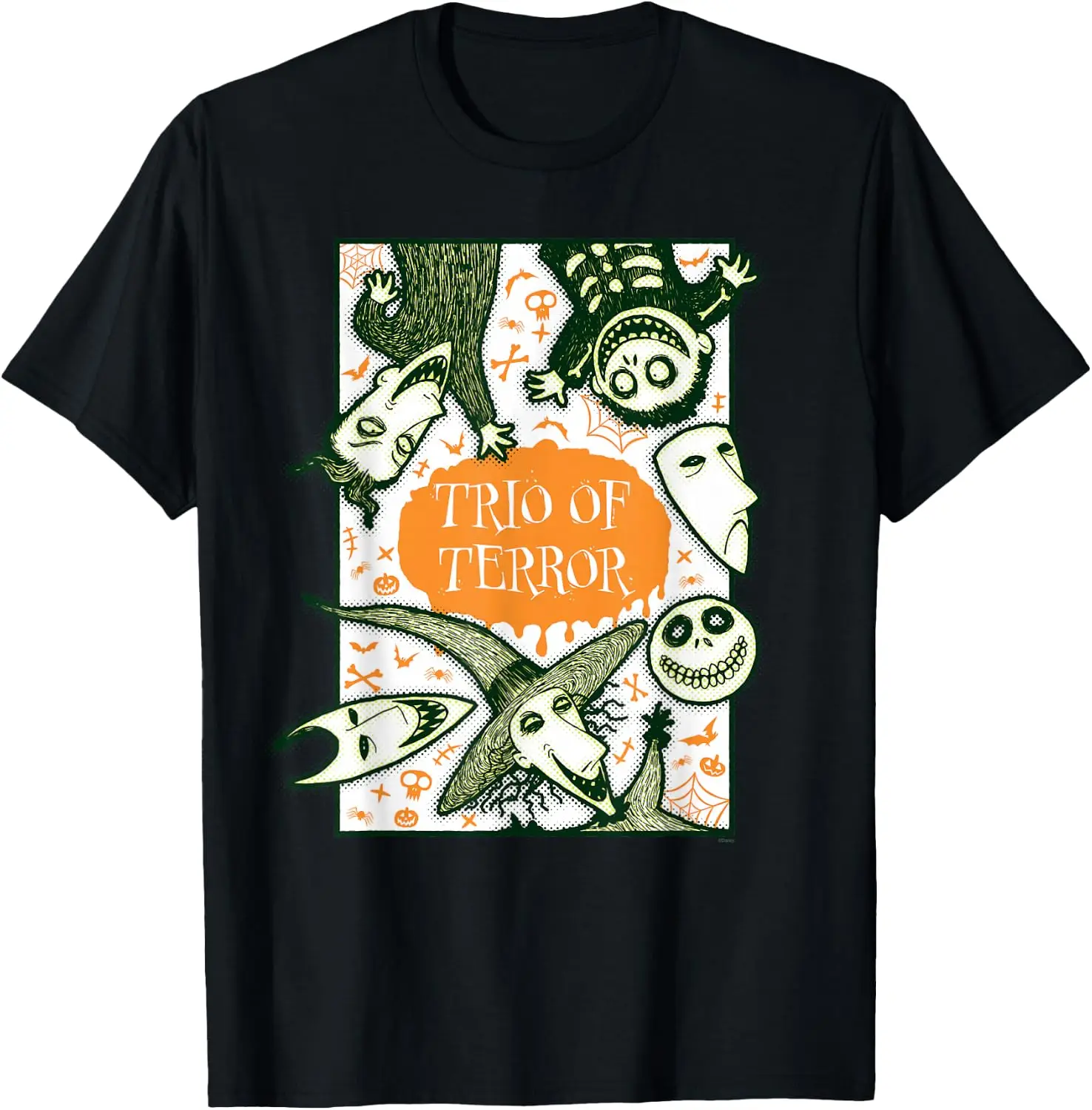 The Nightmare Before Christmas Trio Of Terror T-Shirt Halloween Cotton Short-Sleeve Tee: Fun, Stylish, Breathable, and Casual