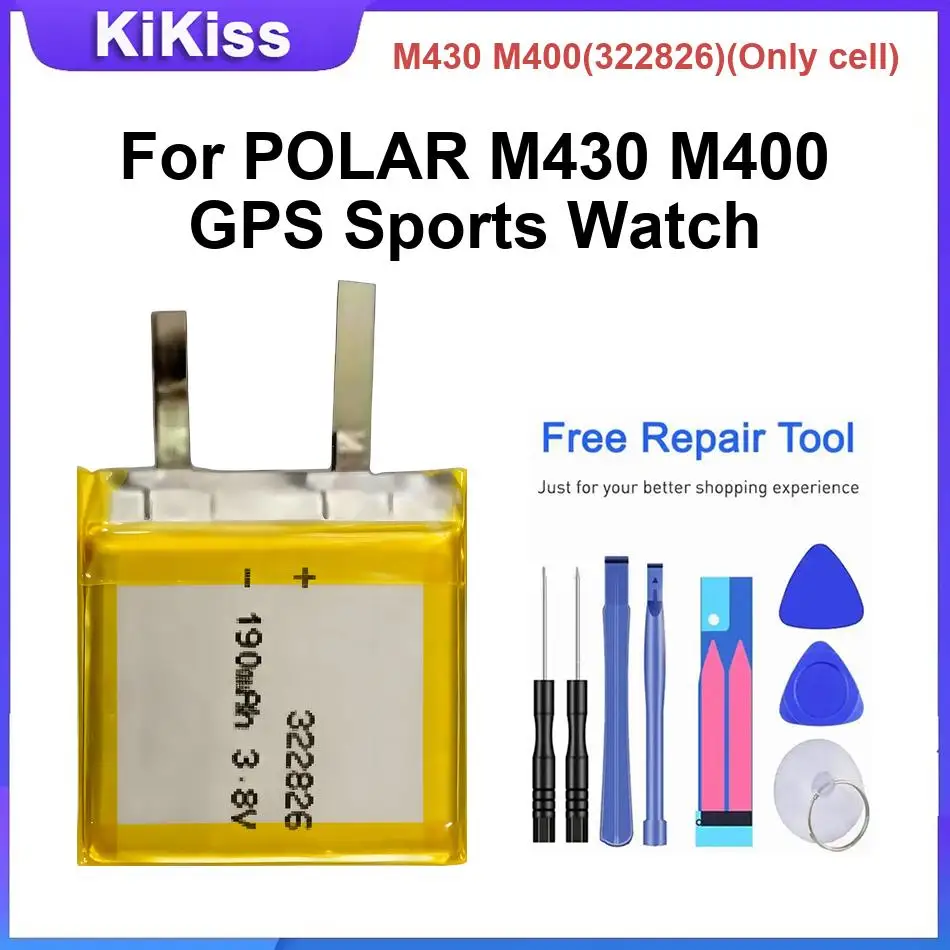 M430 M400(322826)(Only cell) Batteries For POLAR Watch M430 M400 High-Performance Battery