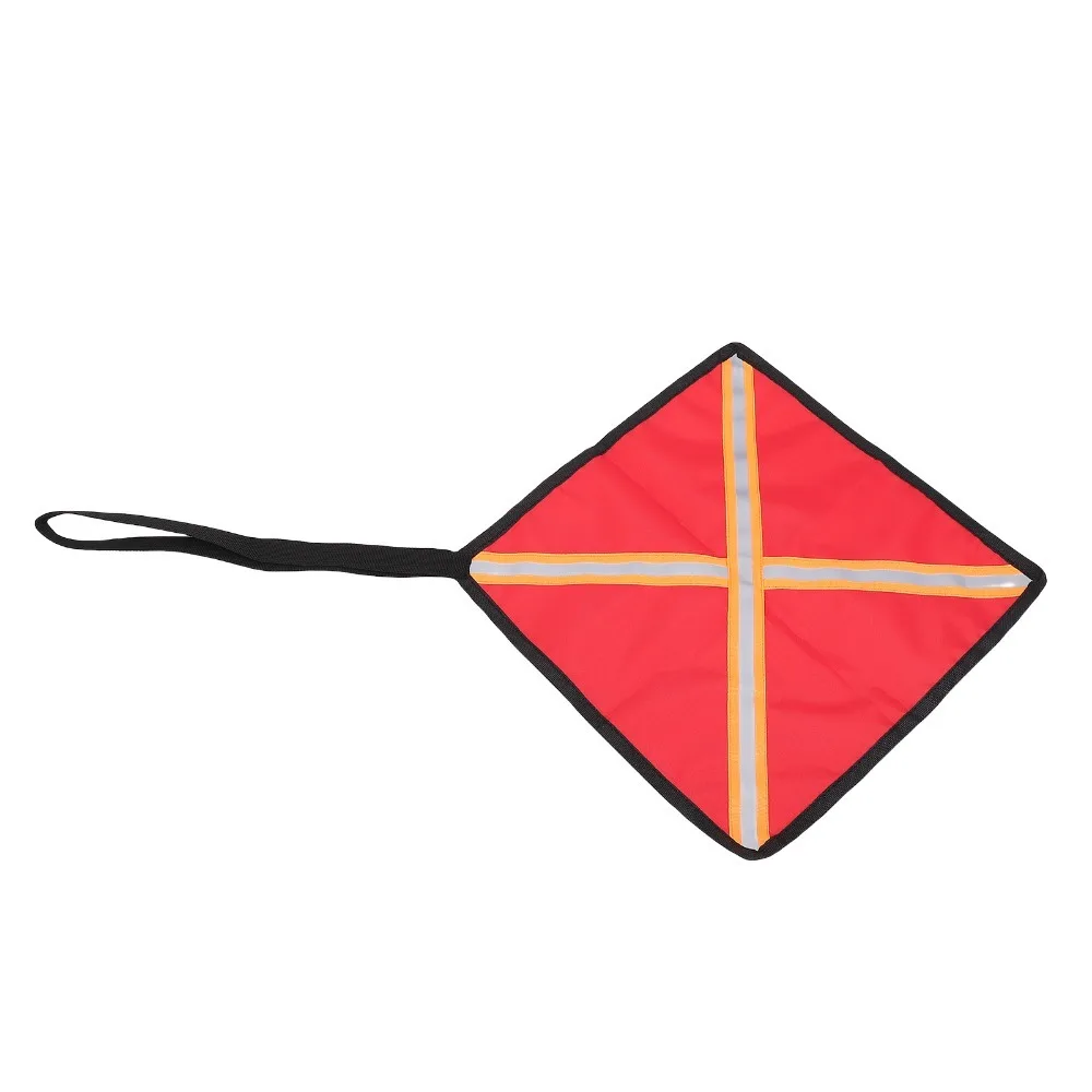 2PCS Practical 12.6*12.6in Safety Warning Flags Red Reflective Safety Flags Truck Load Flags Outdoor Use