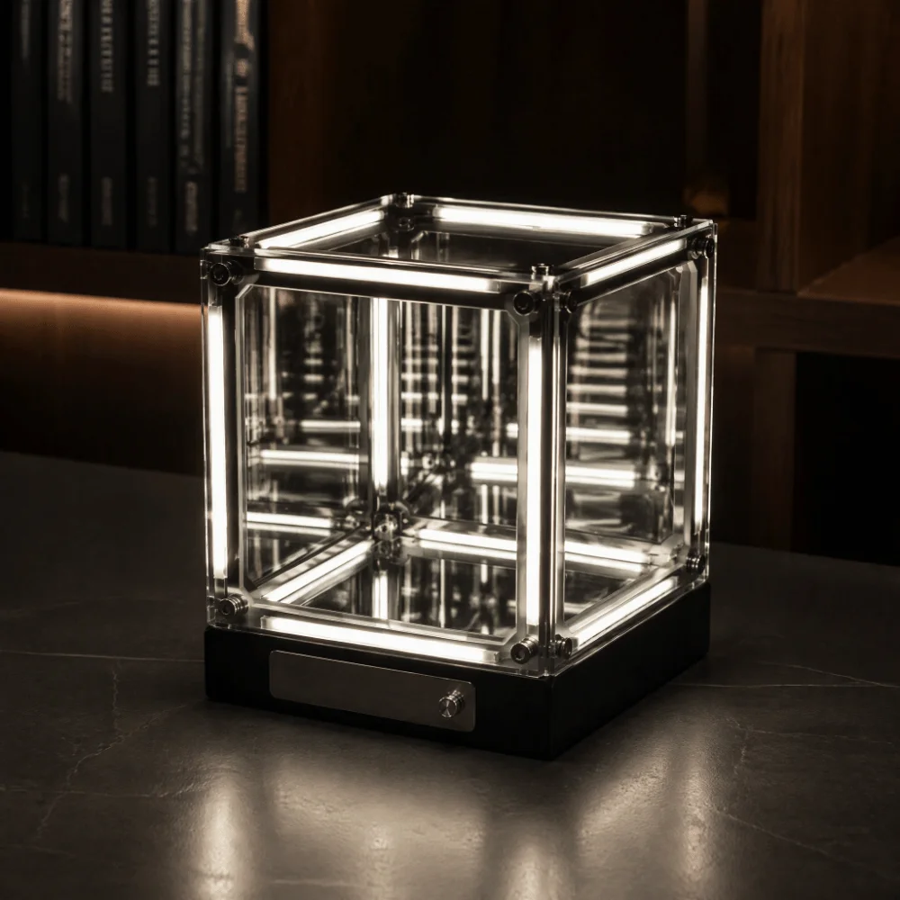 USB Charging Atmosphere Lamp Soft Light Delicate Craftsmanship Desktop Decoration Infinite Mirror Effect Night Light