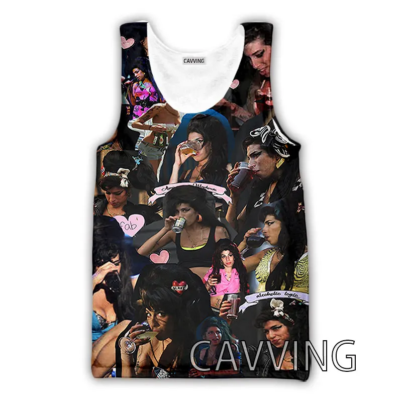 CAVVING 3D Printed  Amy Winehouse Tank Tops Harajuku Vest Summer Undershirt Shirts Streetwear for Men/women H01