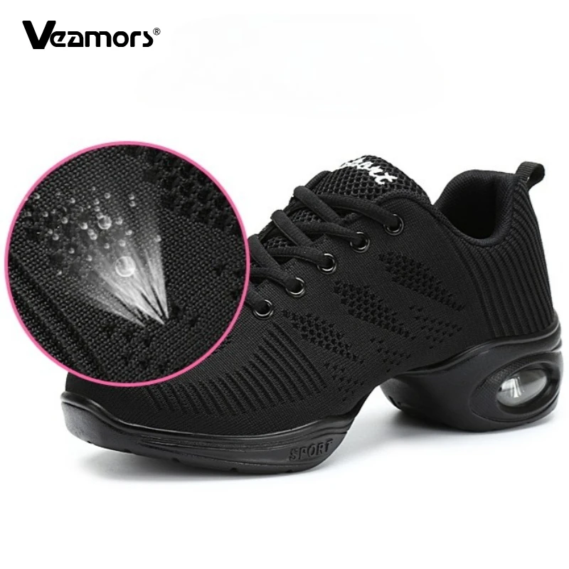 Women Dance Shoes Jazz Ballroom Dancing Comfortable Lady PU Soft Outsole Training Breathable Modern Tango Dance Sneakers