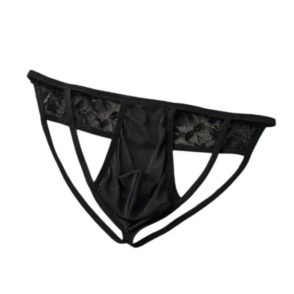 Low Waist Men Mesh Thongs Underpants Thin Strap Men's Transparent Panties Underwear Solid Color Male Briefs Sports