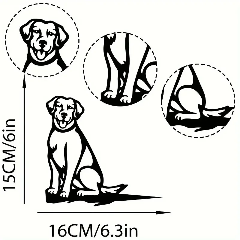 1set Metal Labrador Silhouette Puppy Dog Sign Cutout Rustic Outdoor Home & Garden Decor Housewarming Gift For Dog Lovers