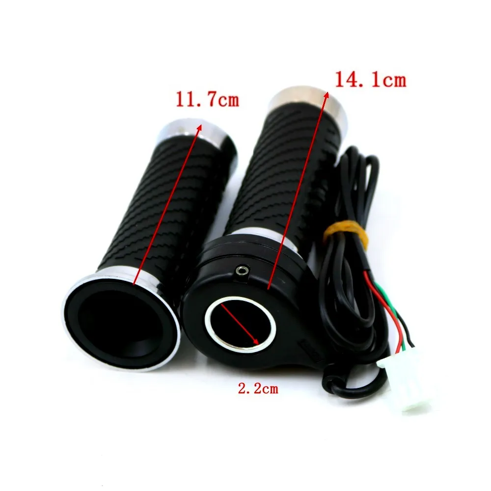 Electric Bicycle Scooter Gas Handle standard ebike twist throttle 24V/36V/48V/60V/72V/84V 1.5m cable