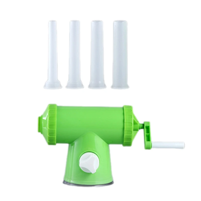 

Q1JB Manual Sausage Maker Plastic Stuffer Household Sausage Stuffer with Tubes