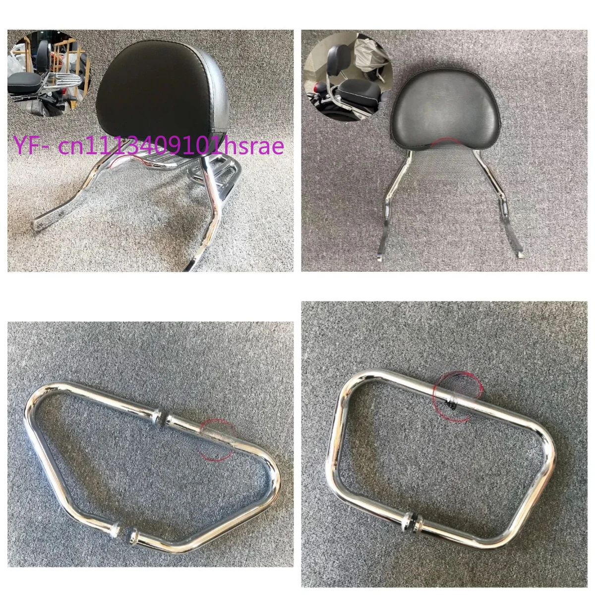 

Speedmaster1200 Motorcycle Backrest, 1200cc Cruiser Rear Passenger Backrest Sissy Bar Replacement Parts for Triumph