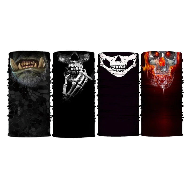 Motorcycle Riding Gaiter Face Mask Neck Gaiter Face Mask For Men Women For Fishing Hiking Running 3D Styling (10Pcs)