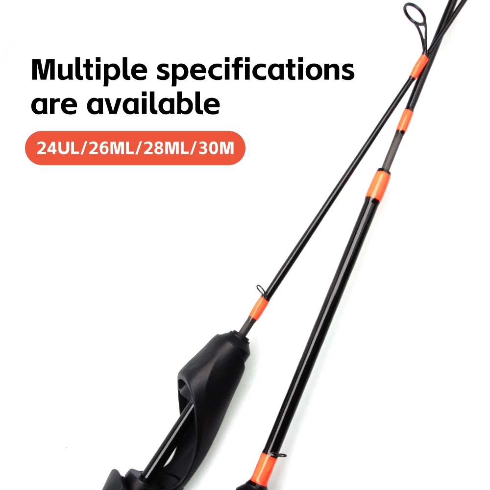 

FISHINGFANS ORCA Ice fishing pole portable winter ML POWER CARBON UL SOLID TIP carbon solid tip sensitive ice fishing rod