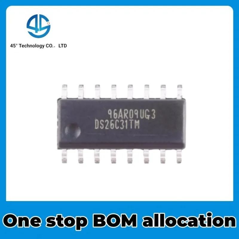 10PCS Original genuine DS26C31TMX/NOPB SOIC-16 four way three state differential line driver chip NEW IC Chip