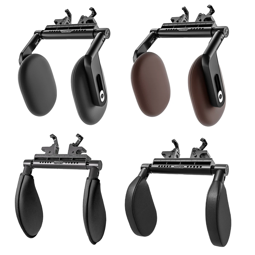 

ABS&Memory Foam Car Pillow Travel 360 Degree Rotating Adjustable Head Neck Support Cushion Universal Headrest for Passenger Seat