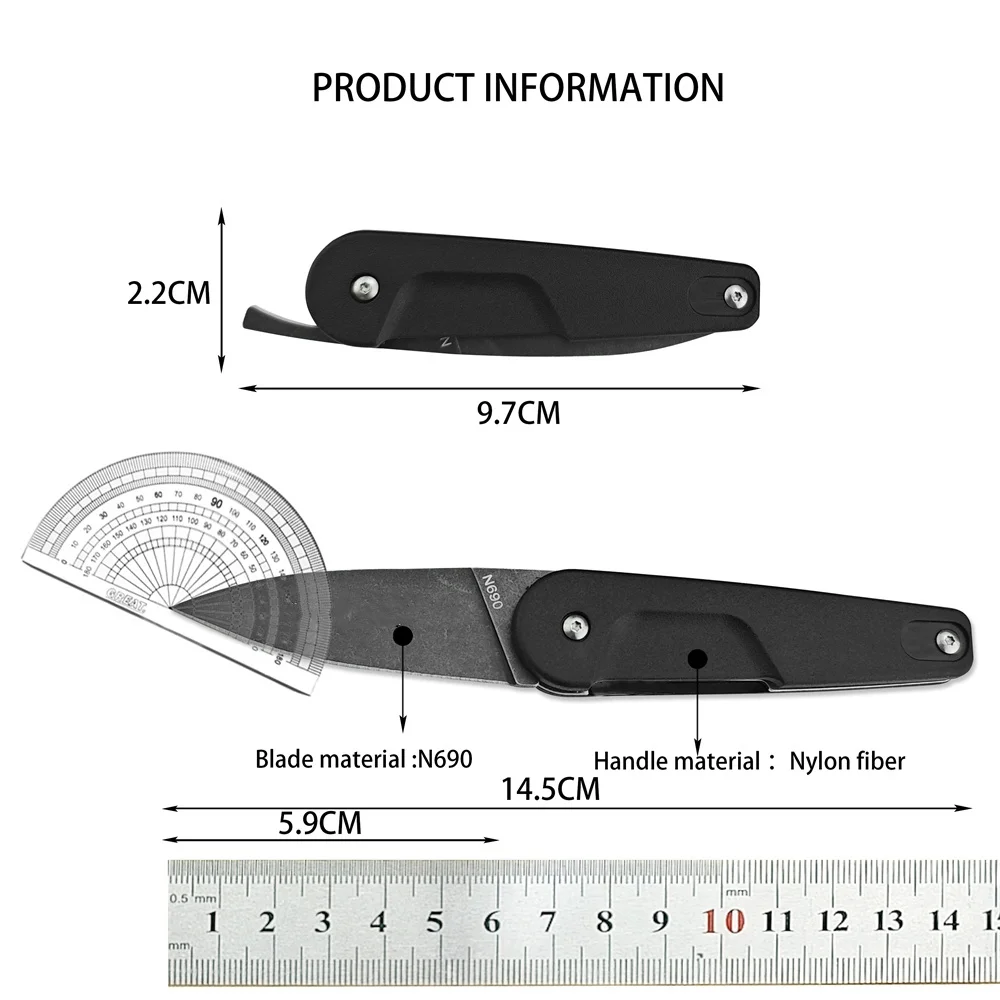 Pocket Knife Mini BDOR Folding Knife D2 Blade G10 Handles Outdoor Utility Tactical Knife Camping Hunting Safety EDC Multitool