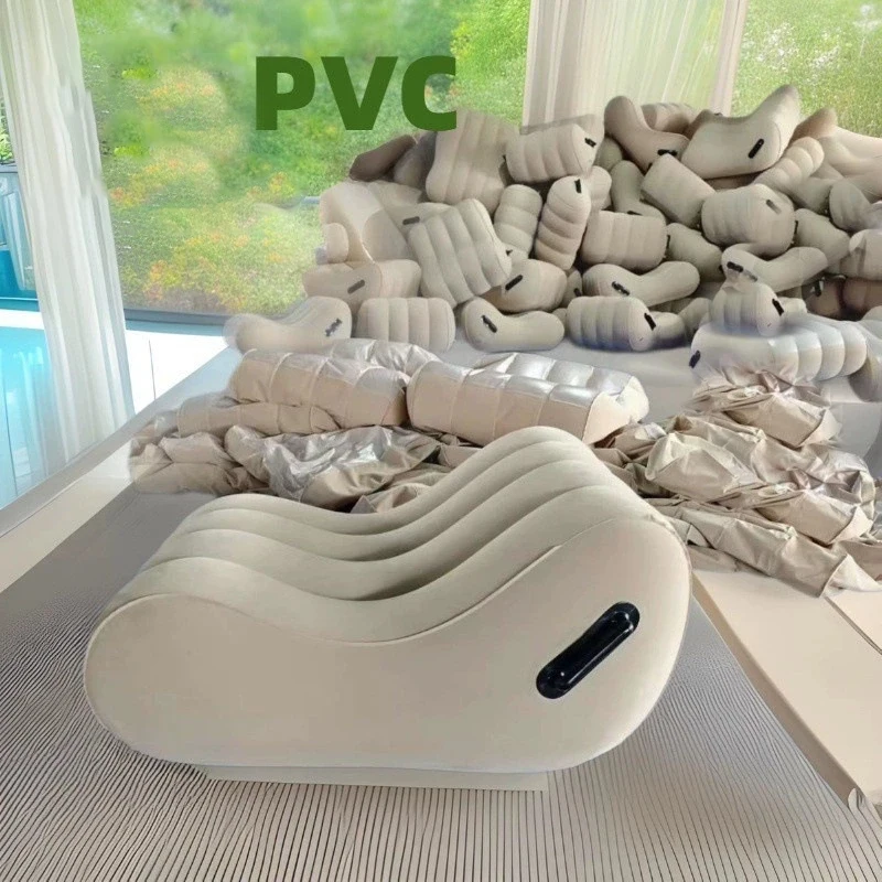 Materasso ad aria pieghevole portatile floccato gonfiabile per esterni dal design moderno per la casa da campeggio e la tenda pigra