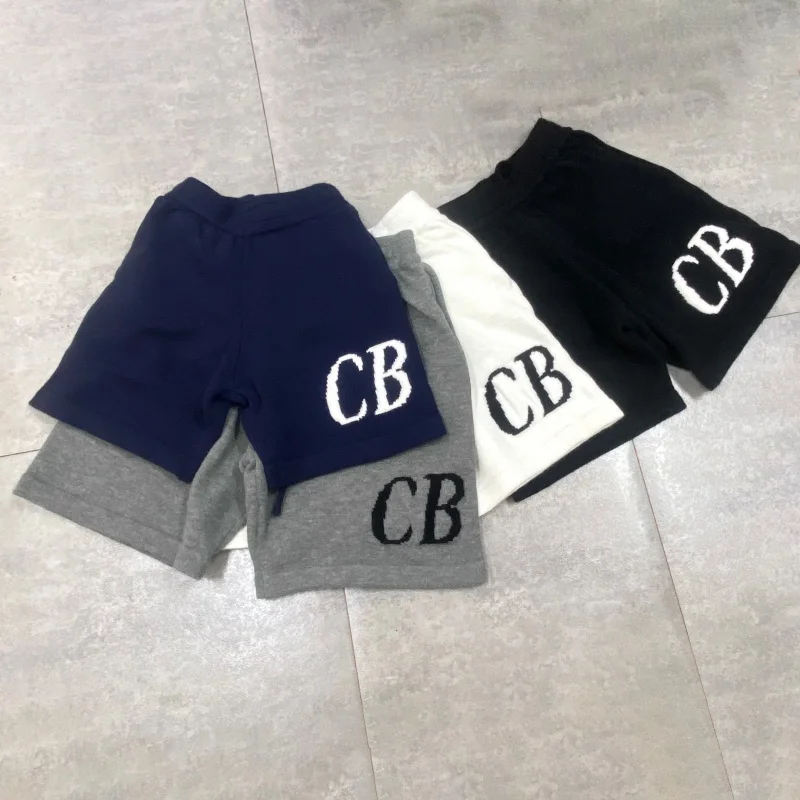 

Multi-Color Premium Quality ColeBuxton Letter Print Knit Men's Women's Shorts Wool Mid-Length Shorts 5-Inch Shorts