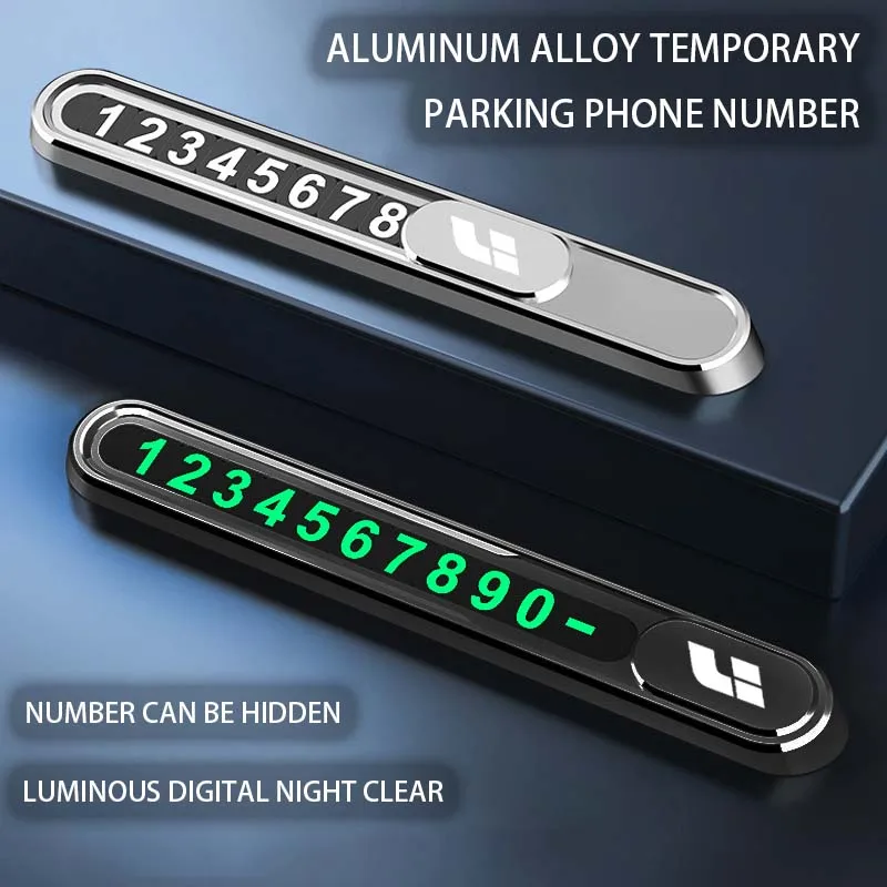 

Car Temporary Parking Plate Phone Number Plate Metal For Li Auto Lixiang L9 L7 l6 Ultra L8 One 6 Li7 MEGA 1 24 Accessories