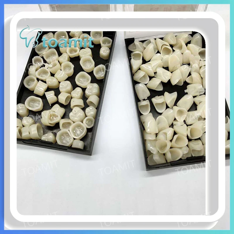 50Pcs Dental Temporary Tooth Crown, Anterior & Posterior Resin Crowns for Teeth Whitening Repair Material Dentist Tools